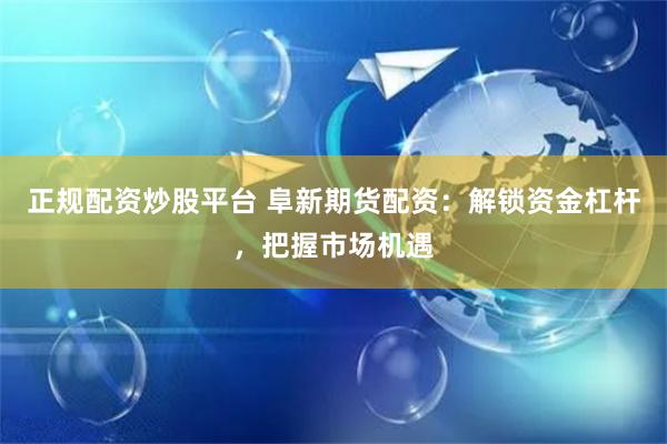 正规配资炒股平台 阜新期货配资：解锁资金杠杆，把握市场机遇